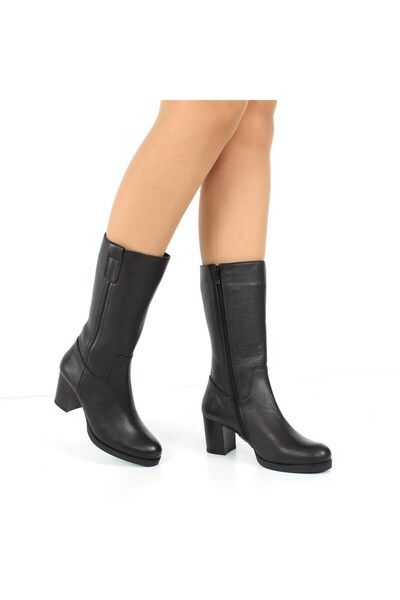 Celal Gültekin Siyah Deri Çizme Kadın 625 23937-1