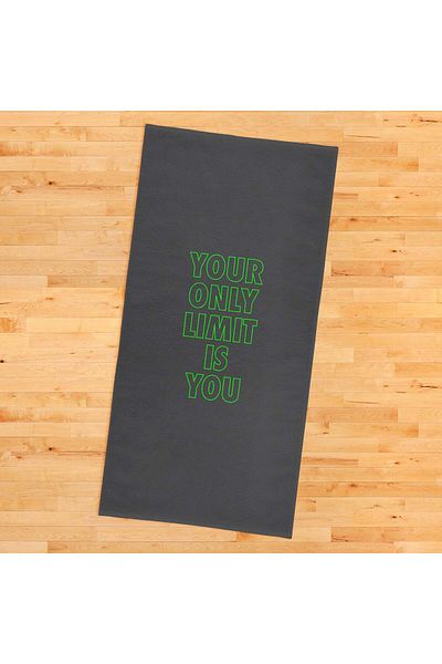 The Lucid Lab Your Only Limit Is You / Gray Green Sports Towel