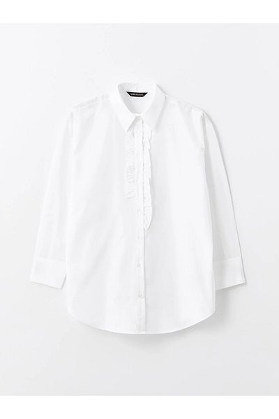 LC Waikiki Dámská košilová tunika LCW Modest Flat Poplin