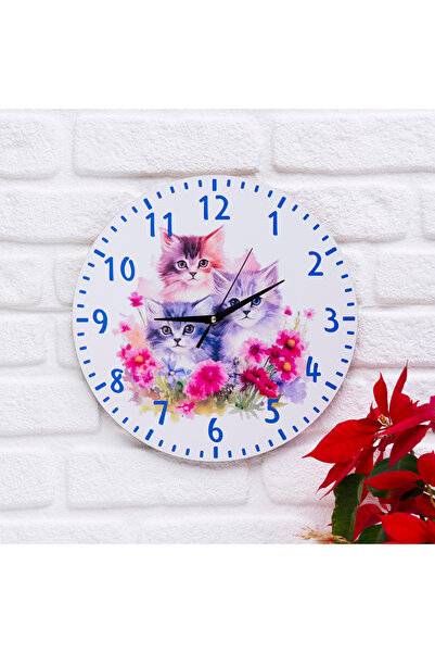 Deep Craft Ceas de perete decorativ din lemn pentru salon, birou, birou, desi...