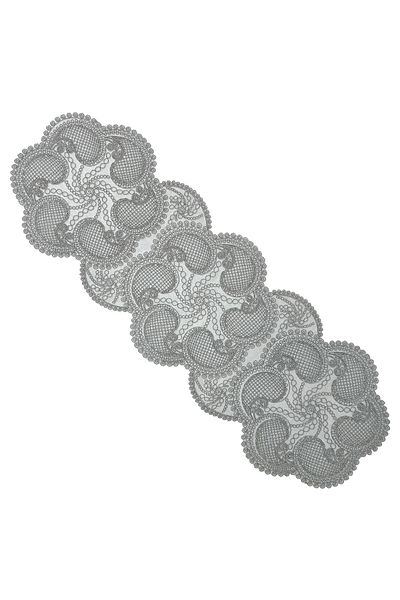 CAMİNHO DA LUA American Service - Special Embroidery Design Runner River Table and Presentation Set Dowry Holder
