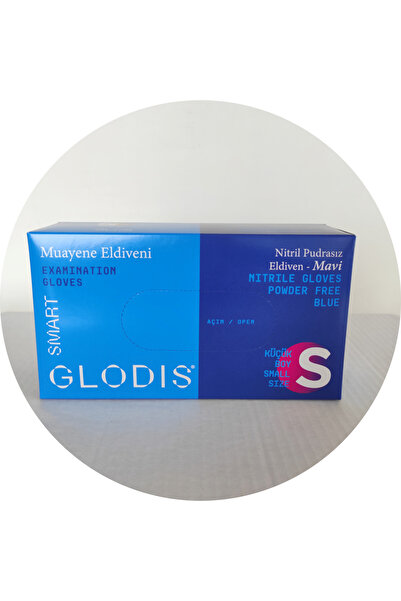 GLODİS SMART PLUS NİTRİL PUDRASIZ MAVİ ELDİVEN SMALL