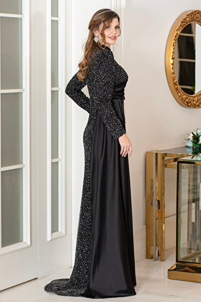 MİHRUZADE Star Hijab - Plus Size Evening Dress