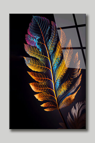 BV DEKOR ΓΥΑΛΙΝΗ ΠΛΑΚΑ/ΠΑΝΕΛ ΜΕ ΧΡΩΜΑΤΑ ΦΥΛΛΩΝ - 4 ΧΙΛ. ΑΝΘΕΚΤΙΚΟ ΣΤΗ ΘΡΑΥΣΗ ...