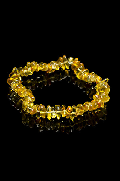 OTTOTESBİH Baltık Damla Kehribar Unisex Kehribar Bileklik Orijinal Sertifikalı