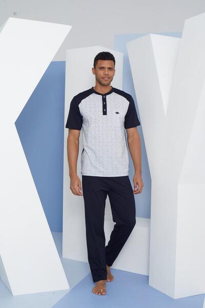 KLY Чоловічий білий короткий рукав 3-комплект піжами 9609