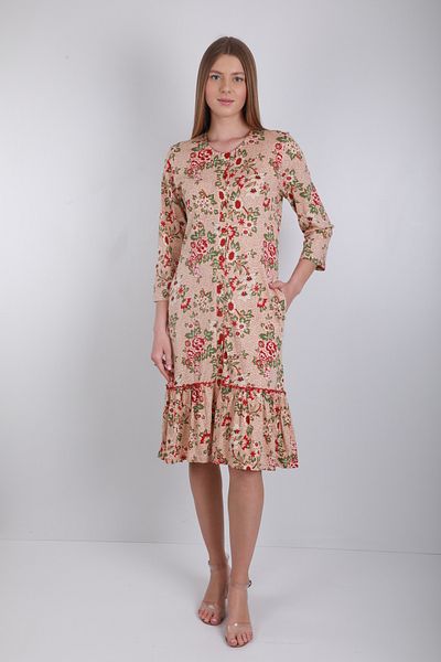 Wild Love Rochie scurtă de damă - imprimeu floral, nasturi lungi și lungi