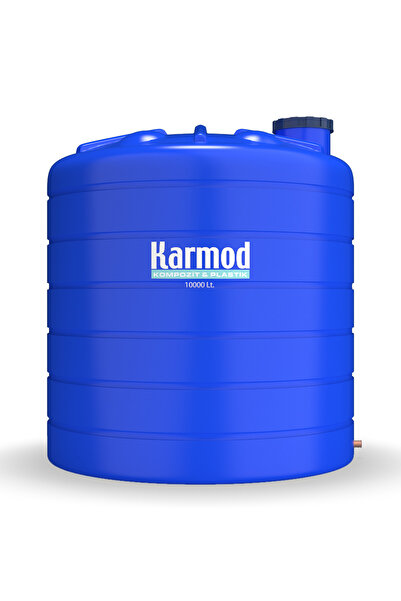 Karmod 10 Ton Polietilen Dikey Su Deposu - Mavi