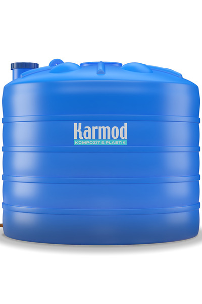 Karmod 15 Ton Polietilen Dikey Su Deposu - Mavi