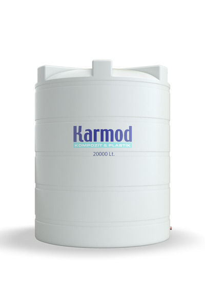Karmod 20 Ton Polietilen Dikey Su Deposu - Beyaz
