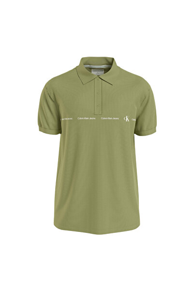 Calvin Klein Jeans Düz Yeşil Erkek Polo T-Shirt J30J325432L9N