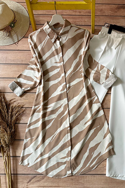 MODAQU تونيك فيسكوز مموج بلون المنك