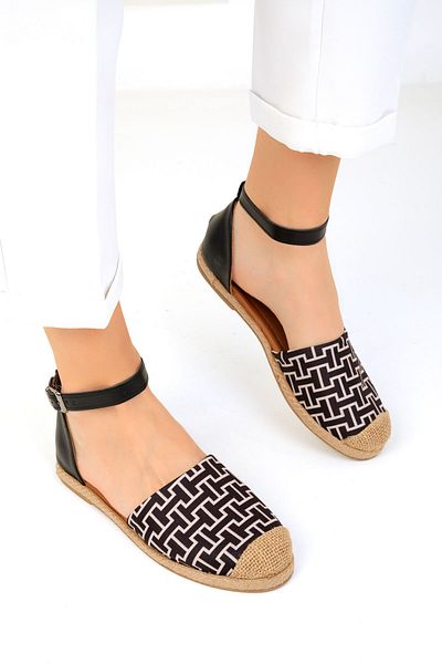 SOHO Black-Beige Women's Sandal 19205