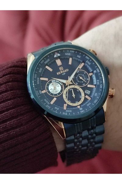 Reward Steel Case Men's Wristwatch Function 1981