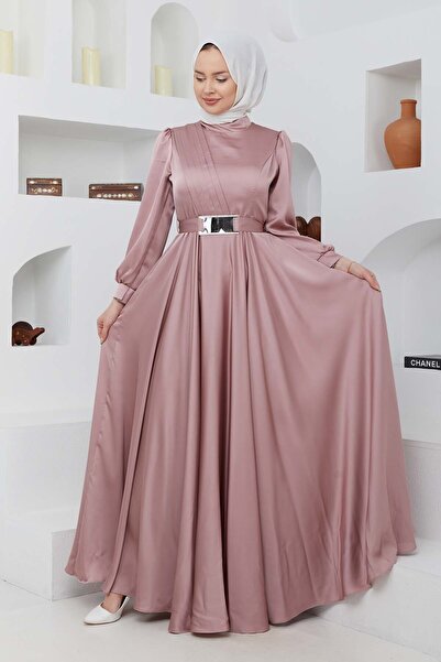 marwella Ayna Saten Abiye - Gül Kurusu