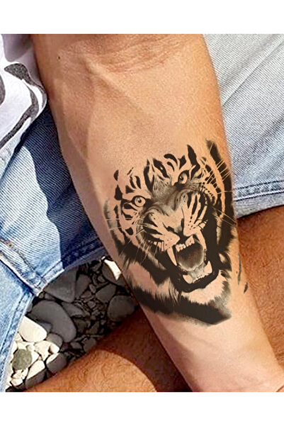 BP Tattoo Gerçekçi Kaplan Dövmesi Unisex Tiger Tattoo