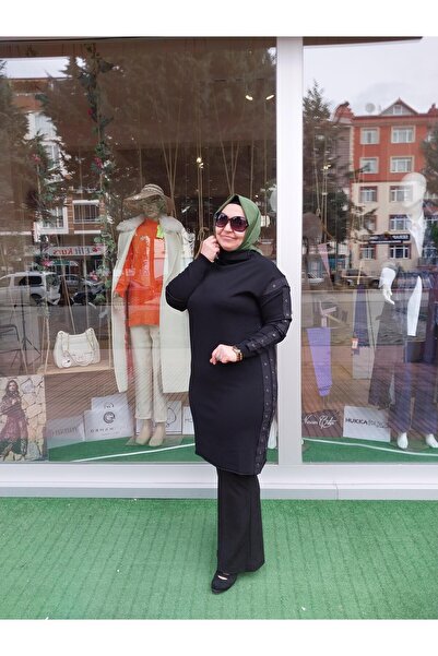 MissWhence MİSSWHENCE UZUN TRİKO TUNİK SİYAH 34021