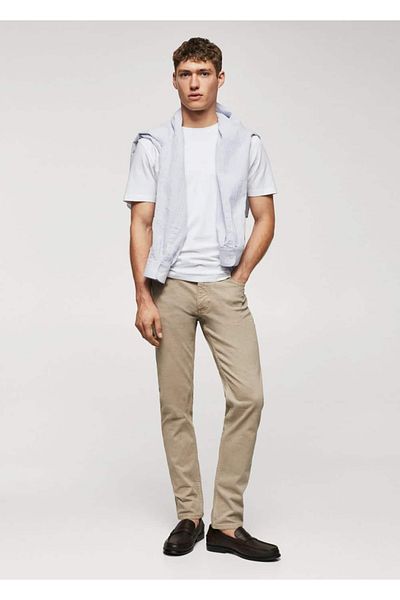 MANGO Man Βαμβακερό Stretch T-Shirt