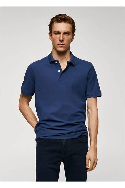 MANGO Man 100% βαμβάκι Pique Polo