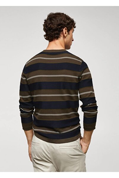 MANGO Man Çizgili ince triko kazak