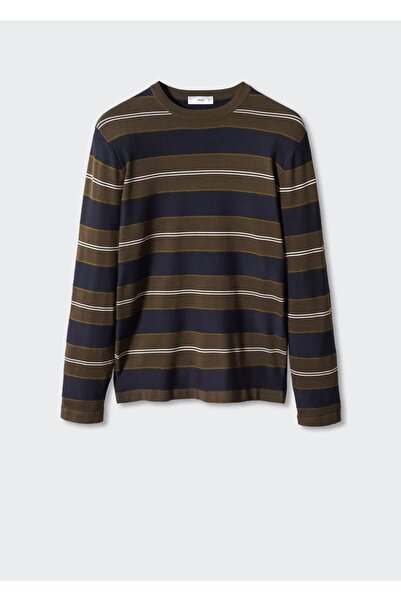 MANGO Man Çizgili ince triko kazak