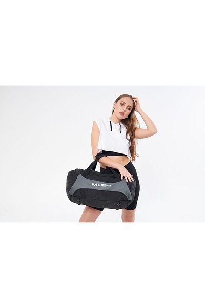 MUBO Αυθεντική Unisex 3 θέσεων με φερμουάρ στο μπροστινό μέρος, μακρύ λουρί, αθλητική τσάντα ταξιδιού μεγάλου όγκου