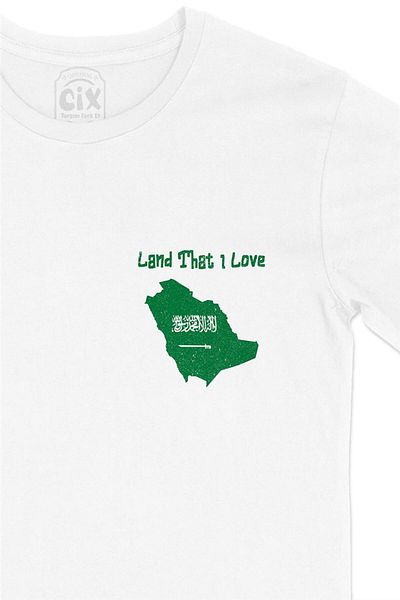 Cix Land That I Love Saudi Pocket Design Tricou alb imprimat