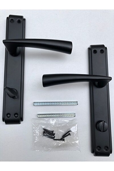 İyem Lüx Hazal Aynalı Kapı Kolu ( Wc- Banyo ) Mat Siyah - Sol El Açılan