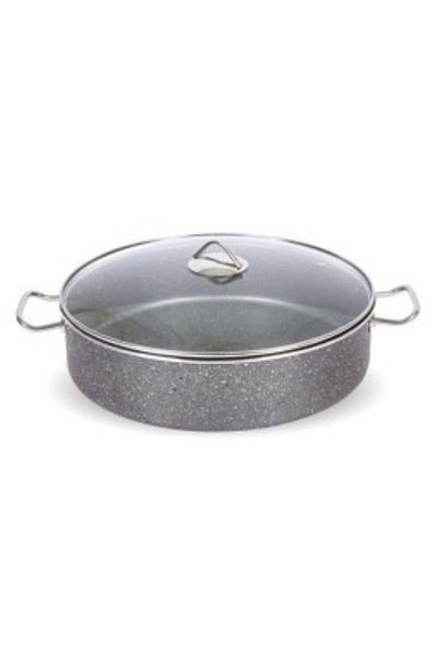 Viyalente Industrial Type Granite Rice Pot 36x10cm Flat Pot 10 Lt