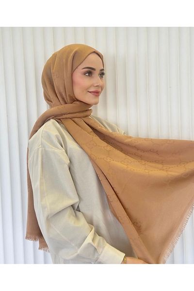 Misa Light Brown Cotton Shawl