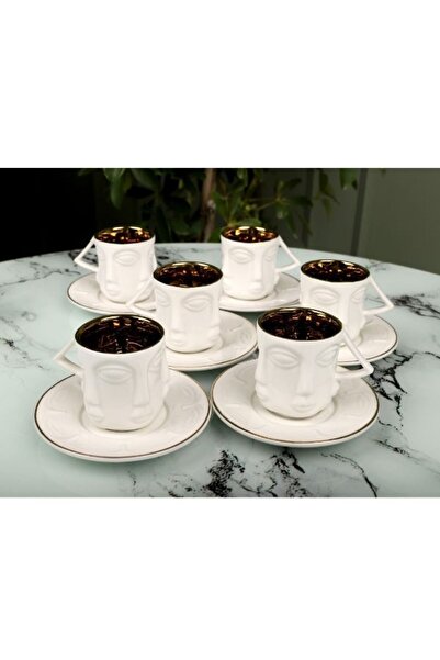Viyalente Porcelain Lamadore 6-Person Coffee Cup Set