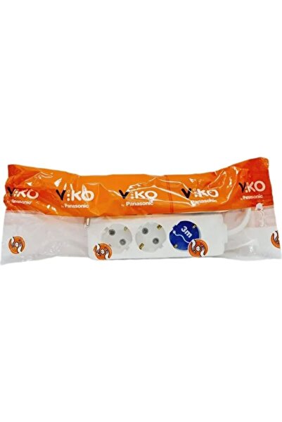 VİKO Viko Panasonic Üçlü Grup Priz Topraklı Çocuk Korumalı 3 Metre