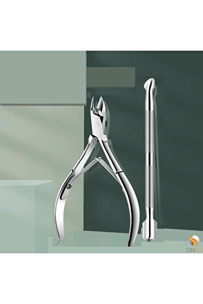 SİNKA Tırnak Eti Makası Çift Yaylı Ve Tırnak Eti Yan Itici Paslanmaz Çelik 2'...