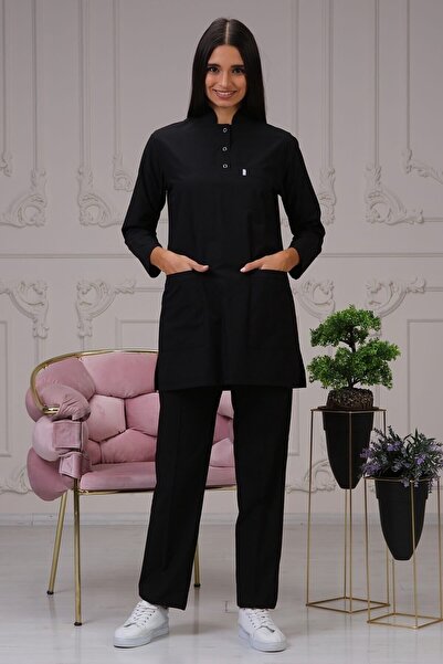 cinaruniforma زي موظفي جراحة الحجاب - أسود اللون، طبيب ممرضة، بدلة طبية
