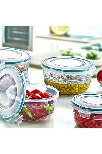 Viyalente Round Storage Container | Small Size LC-405 3-pack