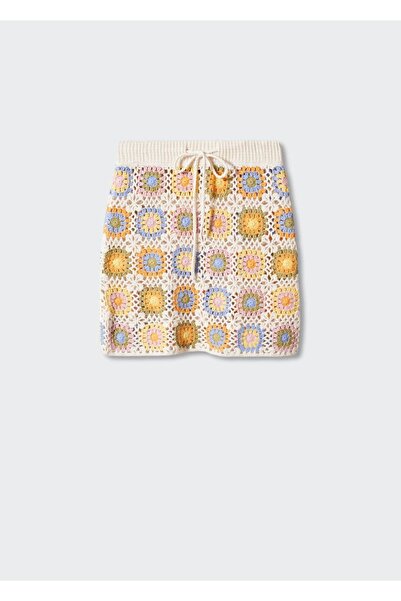 MANGO Woman Kroşe mini etek