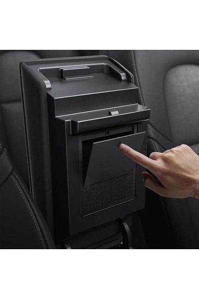 Spigen صندوق تخزين مخفي لوحدة التحكم المركزية المتوافقة مع Tesla Model Y & 3 TO221 أسود - ACP04509