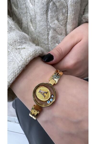 aytekgold 14 Ayar Camlı Harf Kelepçe