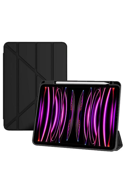 UnDePlus Apple iPad Air 11Inch M2/M3 Air 4/5Th Generation 10.9 Compatible Case Graffiti Transparent with Pen Compartment