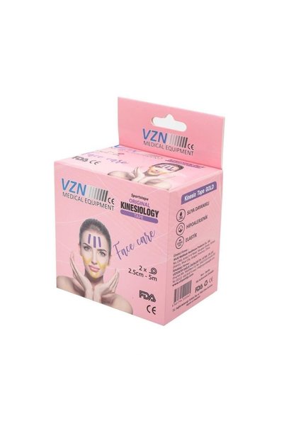 VZN Ten Rengi Yüz Yoga Bandı 2 Adet 2,5cmx5mt Kinesyo Sporcu Ağrı Kinezyo Bandı