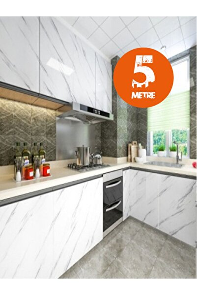 Tor Store Mermer Desenli Dolap Masa Tezgah Raf Kaplama Kağıdı (500 X 60 Cm)