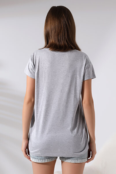 Endies Μπλουζάκι με κοντό μανίκι με V λαιμόκοψη 19410 GRIMELANJ