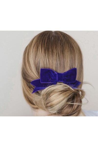 HUby design Fiyonk pens toka kadife kurdele toka klips toka