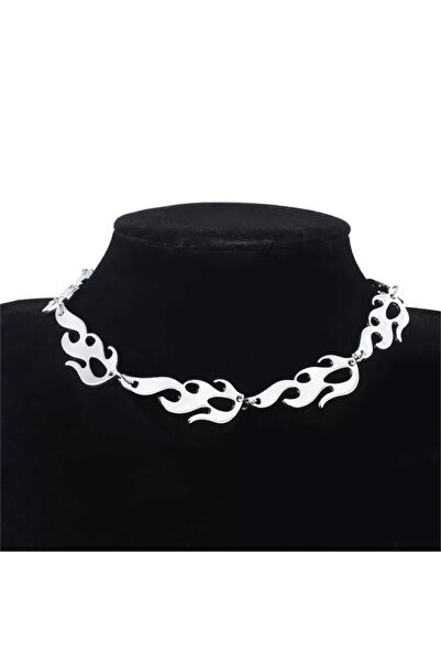 oldskoolbutik ثراشر قلادة فضية