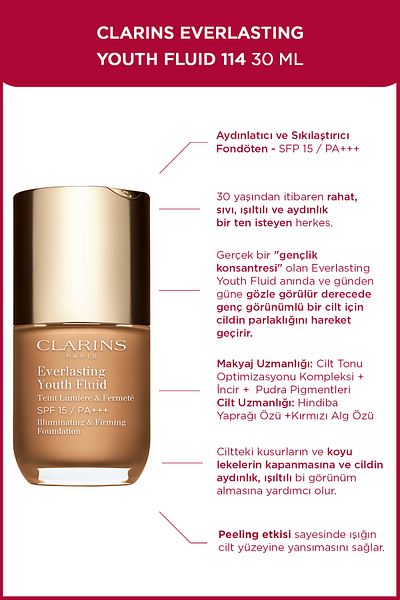Clarins Everlasting Youth Fluid 114 RP 30 ml Foundation