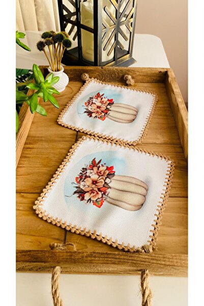 Runner Supla Home 2 adet dekoratif vazo desenli kokteyl sunum peçetesi