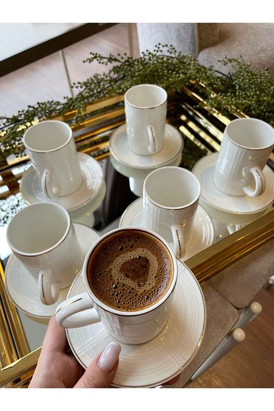 Vitale Porcelain Double Coffee Cup Set of 6 - Mtfk.0111