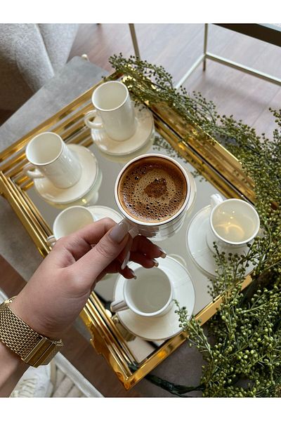 Vitale Porcelain Double Coffee Cup Set of 6 - Mtfk.0111