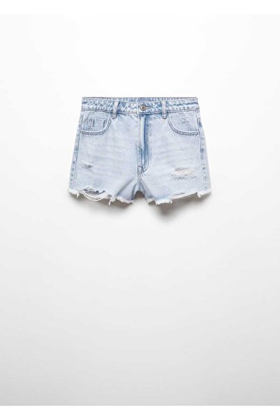 Mango Teen Yırtık denim şort