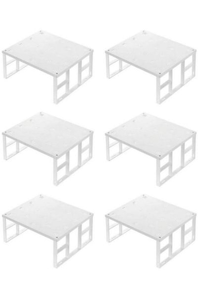 Viyalente Organizer ντουλάπας Πιάτο ραφιού Κύπελλο Ράφι Μεταλλικό ράφι 6 τεμαχίων Μεταλλικό οριζόντιο ράφι